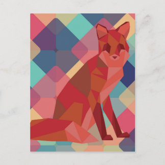 Origami Fox Postcard