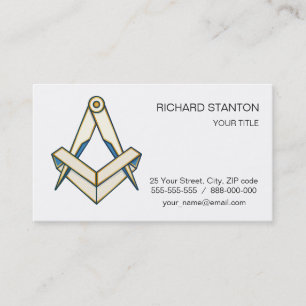 Origami freemasonry symbol business card