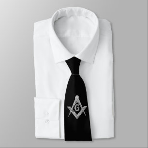 Origami freemasonry symbol tie