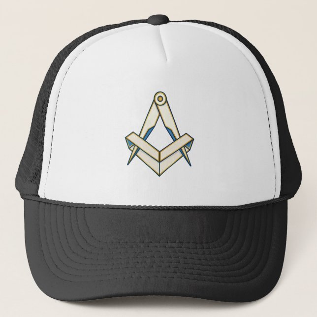 Origami freemasonry symbol trucker hat (Front)