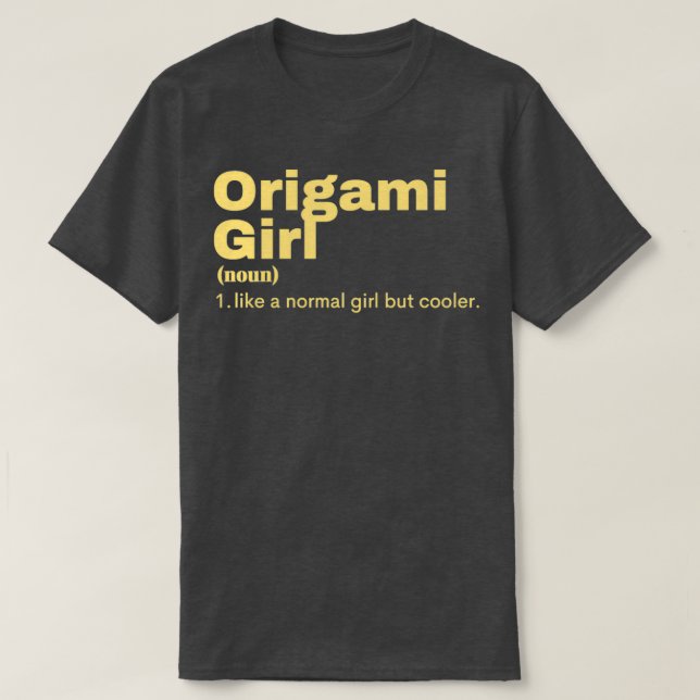 Origami Girl Origami 1 T-Shirt (Design Front)