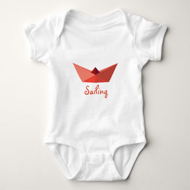 Origami Hat Salinng Baby Bodysuit (Front)