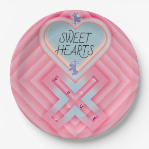 Origami Heart X Sweet Hearts Paper Plate
