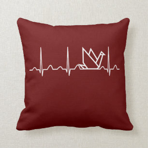 Origami Heartbeat Cushion