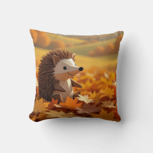 Origami Hedgehog Autumn Themed Cushion