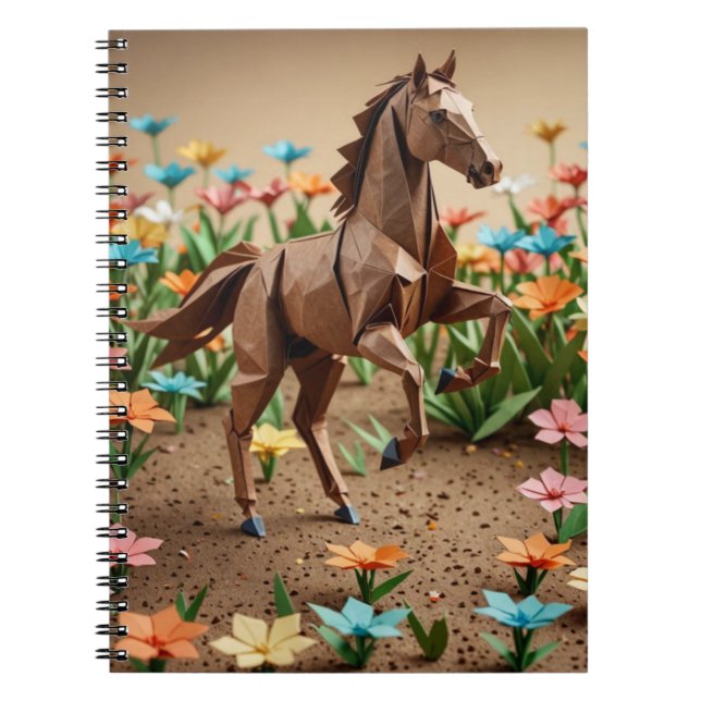 Origami Horse Back To School Notebook (Front)