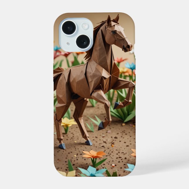 Origami Horse iPhone Case (Back)