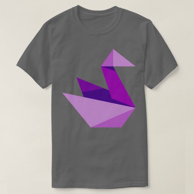 Origami Origami purple crane by Crypto Designs T-Shirt (Design Front)