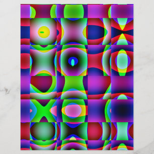 Origami Paper, Abstract Cheery Colourful Squares Flyer