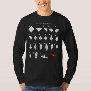 Origami Paper Crane Folding Instructions T-Shirt