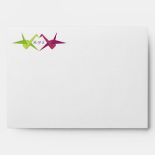 Origami Paper Crane Wedding Envelopes
