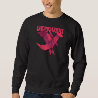 Origami Paper Dragon – Origami Polygon Japanese Fo Sweatshirt