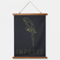 Origami parrot affirmation poster. improve 