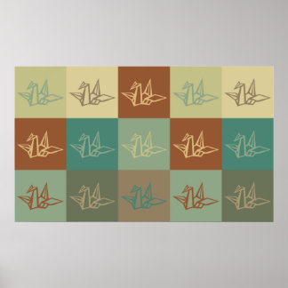 Origami Pop Art Poster
