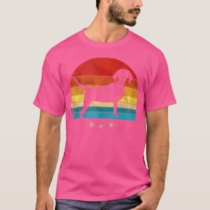 Origami Silhouette Dog Retro Sunset T-Shirt