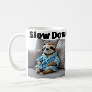 Origami Sloth "Slow Down" Coffee Mug
