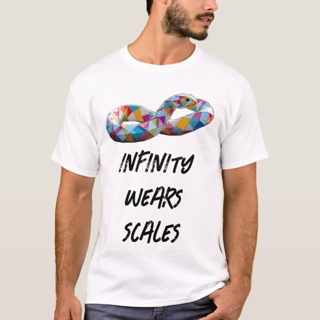 Origami Snake Infinity Symbol T-Shirt (Front)