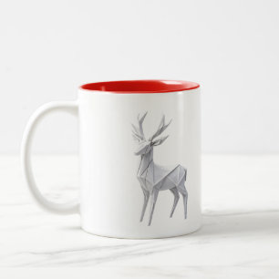 Origami Stag Portrait Mug