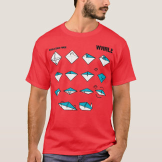 Origami Whale Instructions T-Shirt