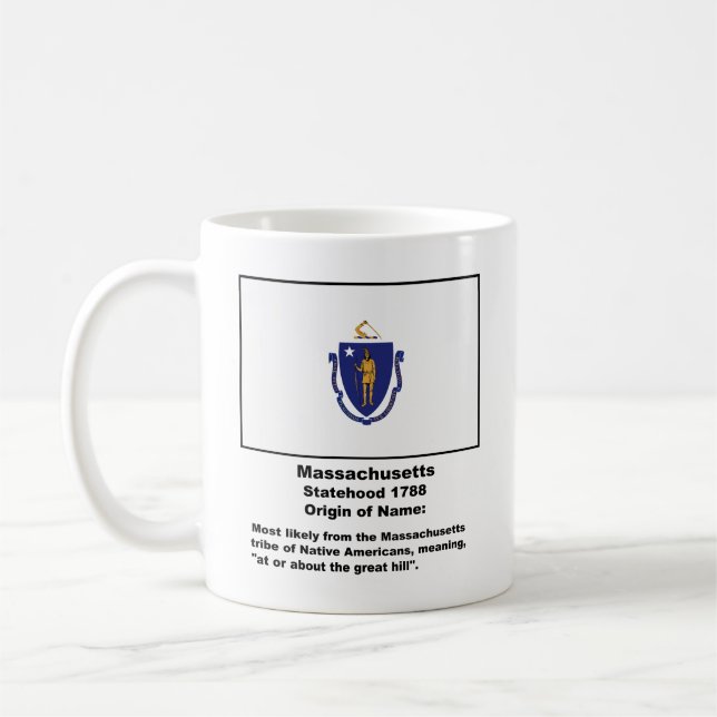 Origin of the name of Massachusetts  Coffee Mug (Left)