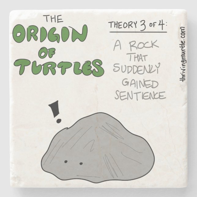 Origin of Turtles Theory 3 Stone Coaster (Front)