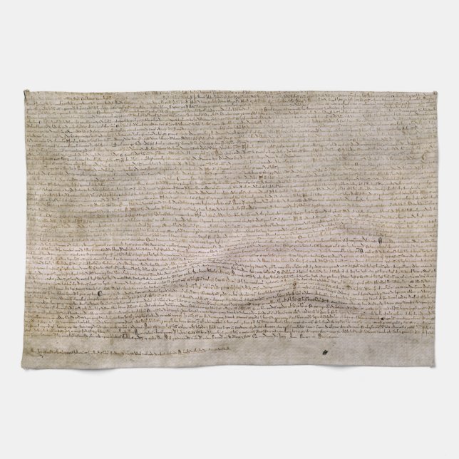 ORIGINAL 1215 Magna Carta British Library Tea Towel (Horizontal)