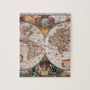 Original 17th Century World-Map latin 1600s Jigsaw Puzzle