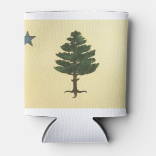 Original 1901 Maine State Pine Tree Flag Koozy Can Cooler