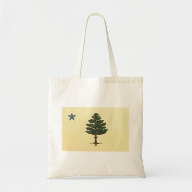 Original 1901 Maine State Pine Tree Flag Tote Bag (Front)