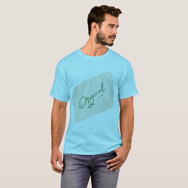 Original 1 Men's Blue Horizon basic T-shirt (Front Full)