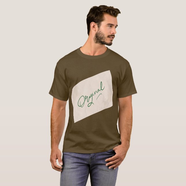 Original 1 Men's Brown Basic T-shirt (Front Full)