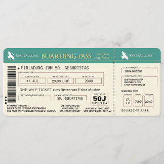 original 50th birthday invitation card