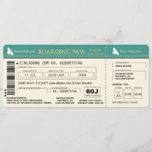 original 60th birthday invitation card