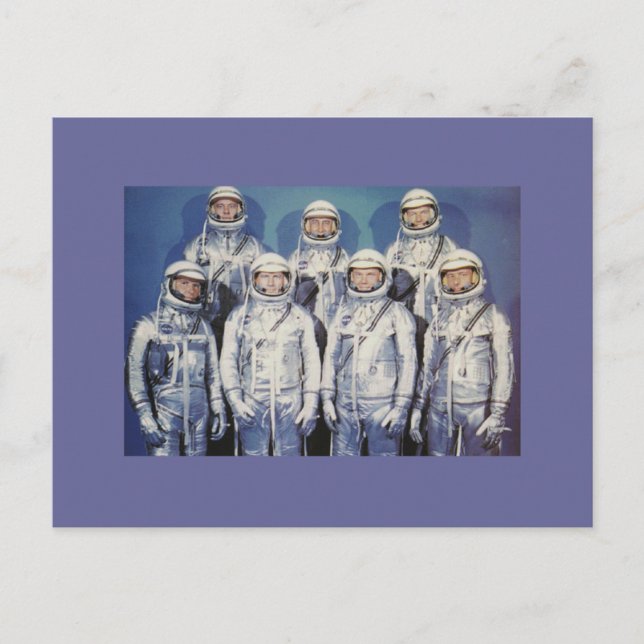 Original  7 Mercury Astronauts Postcard (Front)