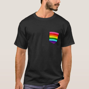 Original 8 Stripe Gay Pride Flag Pocket Tee
