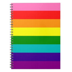 Original 8-Stripe LGBT Gay Pride Rainbow Flag Notebook