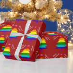 Original 8 Stripes LGBT Pride Flag LGBTQ Christmas Wrapping Paper<br><div class="desc">Original 8 Stripes LGBT Pride Flag in Christmas Tree,  LGBTQ Christmas Gift Wrapping Paper with custom text: Merry Christmas,  With Love Santa</div>