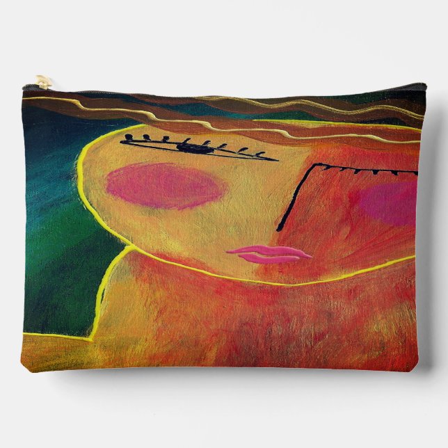 Original Abstract Art Accessory Pouch (Front)