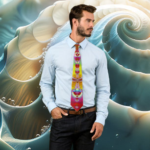 Original Abstract Art Colourful Science Tie