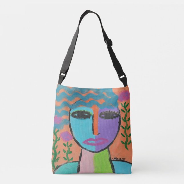 Original Abstract Art Crossbody Bag (Back)