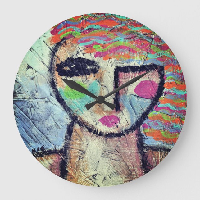 Original Abstract Art Large Clock (Front)