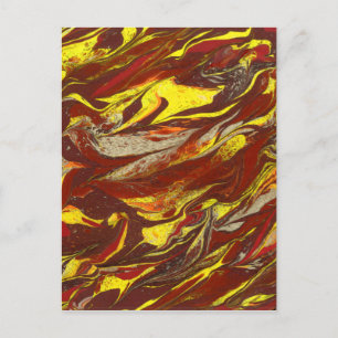 Original abstract art postcard