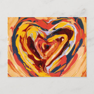 Original abstract art postcard