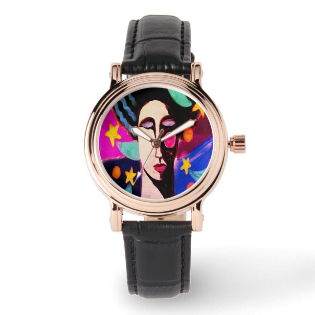Original Abstract Art to Wear Watch (Front)