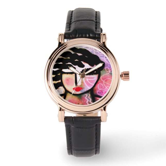 Original Abstract Art to Wear Watch (Front)