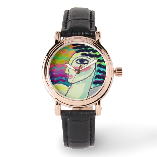 Original Abstract Art to Wear Watch (Front)