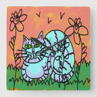 Original Abstract Cat Art