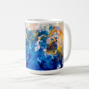 Original Abstract Colour Swirl Escape Candle Coffee Mug