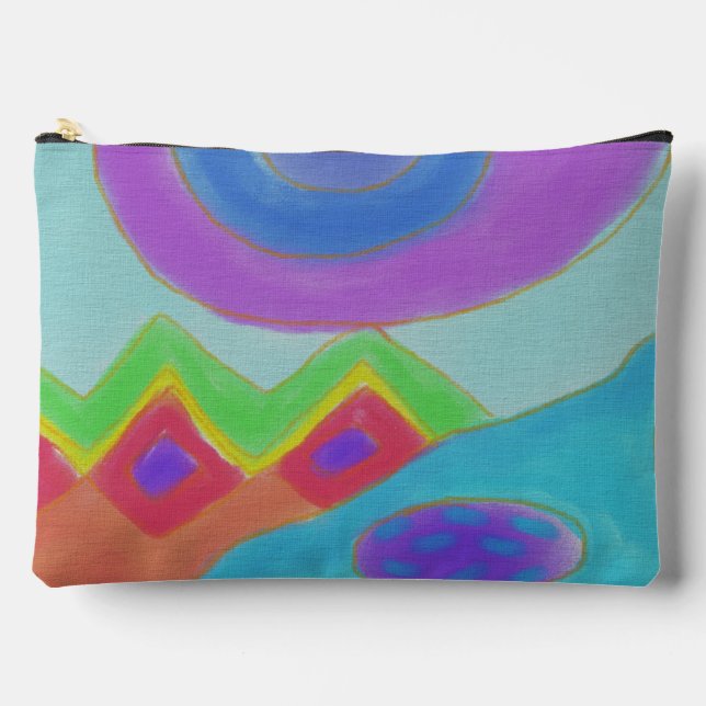 Original Abstract Digital Art Accessory Pouch (Front)