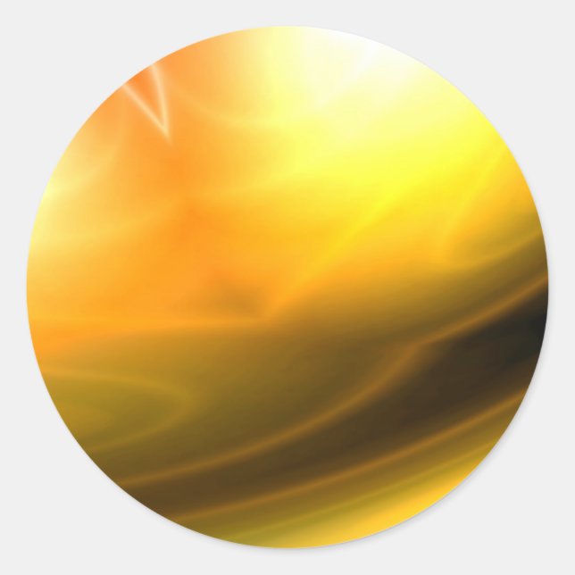 Original Abstract Digital Art Classic Round Sticker (Front)